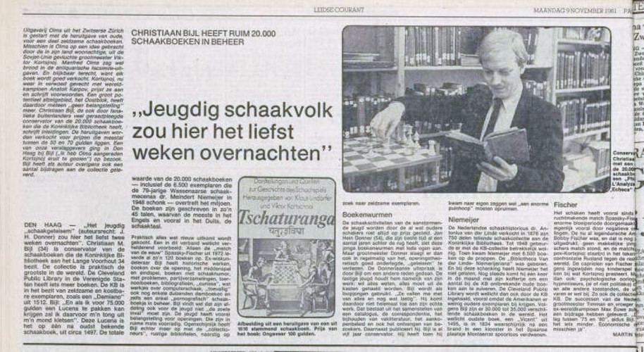 Interview Leidse Courant 9-11-1981