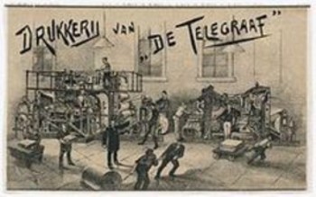 Foto van de drukkerij van de Telegraaf