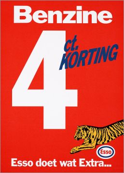 Affiche korting op benzine 1978