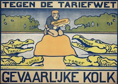 Affiche anti-tariefwet 1913