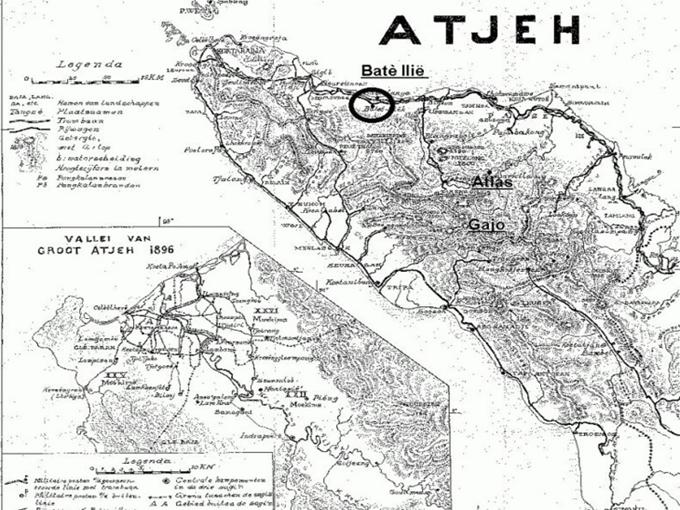 Landkaart Atjeh 1896
