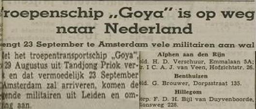 Artikel Nieuwe Leidsche Courant 8-9-1950