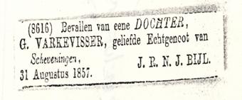 Advertentie geboorte Guretta Josephine Bijl